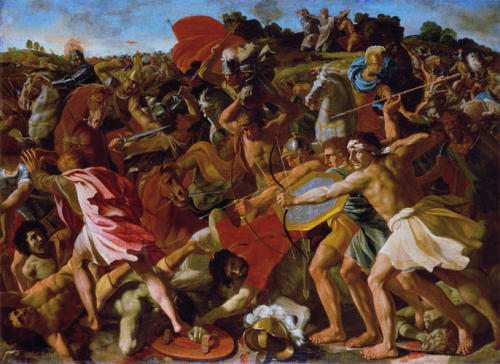 Victory of Joshua over the Amalekites, 1625, Nicolas PoussinMedium: oil,canvas