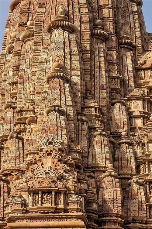 Amazing level of details of fractal Shikhara, Kandaria Mahadev Temple, Khajuraho