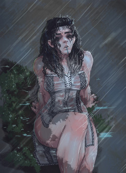 orcbarbs:    So last ep, really cool backstory and stuff (and I WILL draw the barbarian god at some point), but when I heard Yasha, thunderstorm and rain, this was all I got out of the scene…  I’m a weak person, forgive me Still working on the