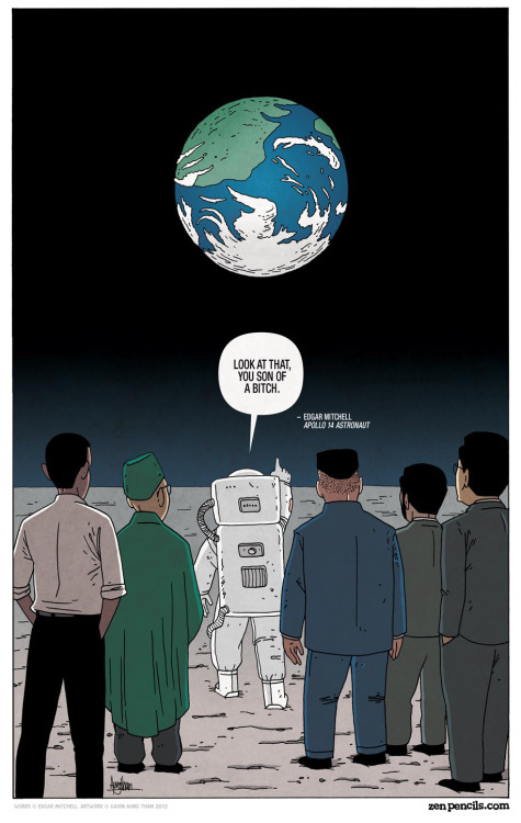 zenpencils:EDGAR MITCHELL - A global consciousness