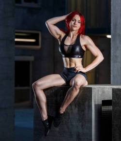 femalemuscletalk:  I don’t really sit I perch, how about you?  Talklive  800-222-3539 (FLEX)  #femalemuscle  #femalebodybuilding  #bodybuilding  #fitness  #femalewrestlers  #bikini  femalemuscle.com