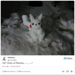 kashiyuka: These are definitely my two favorite tweets about the snowstorm in japan