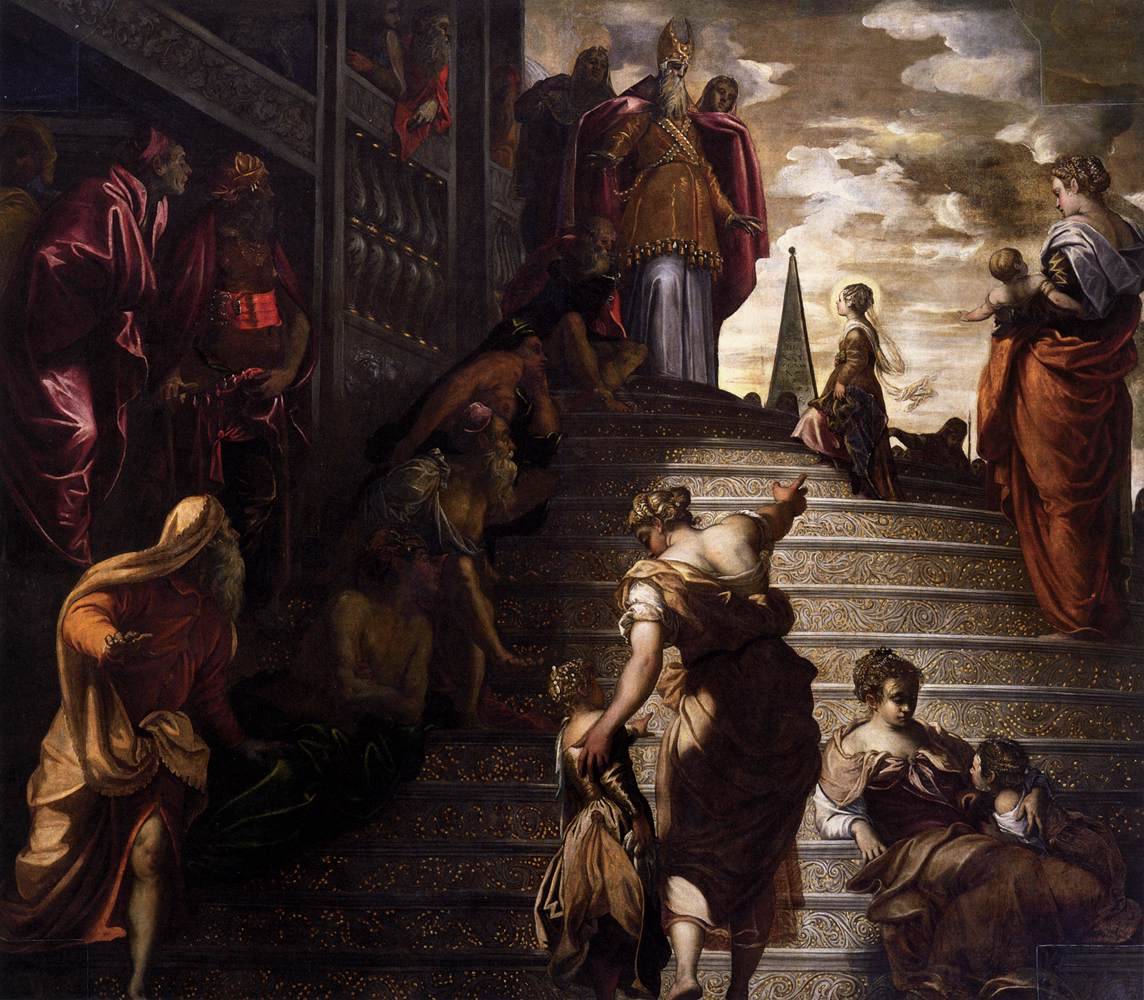 artist-tintoretto: The Presentation of the Virgin, 1553, TintorettoSize: 480x429