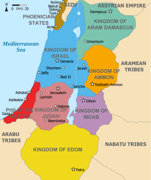 mapsontheweb:The Levant c. 830 BCE.