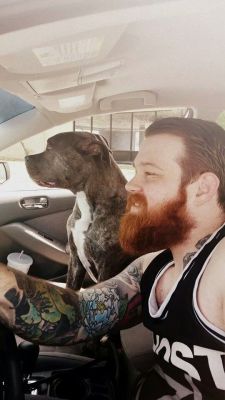 sacredjadetx:  barbitium:  My beard and my best friend (Tank) turn 1 year old today - Imgur  Wooooof! 