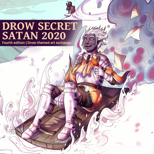 leidensygdom: Here comes Secret Satan 2020! A drow/dark elf themed art exchange! We’re on the fourth