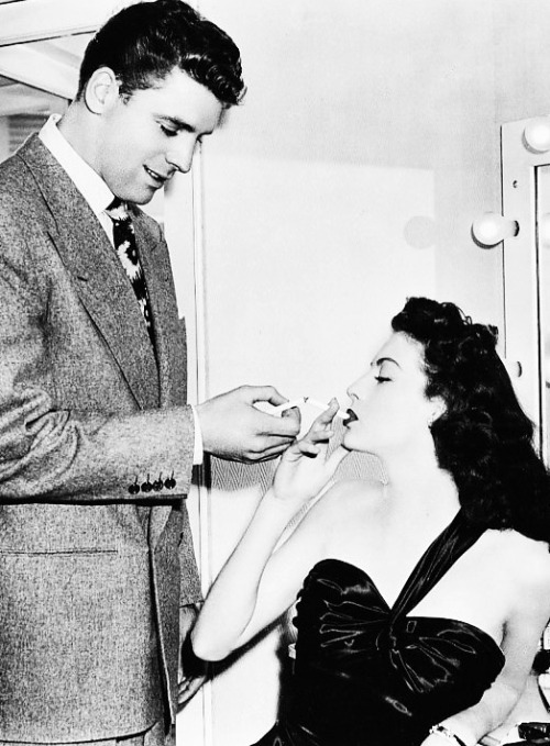 mildredsfierce: Burt Lancaster & Ava Gardner on the set of The Killers, 1946.
