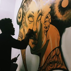 ikeslimster:  IBEJI MURAL FOR CLIENTELLE africancreature….  ART BY SLIMSTER #SLIMSDAILY WEBSITE I  INSTAGRAM I FACEBOOK