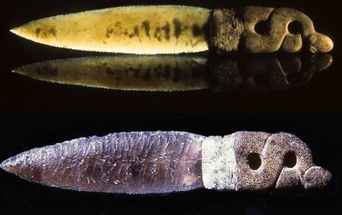 Flint dagger uncovered at Catal Huyuk, Turkey, circa 6000 BC.