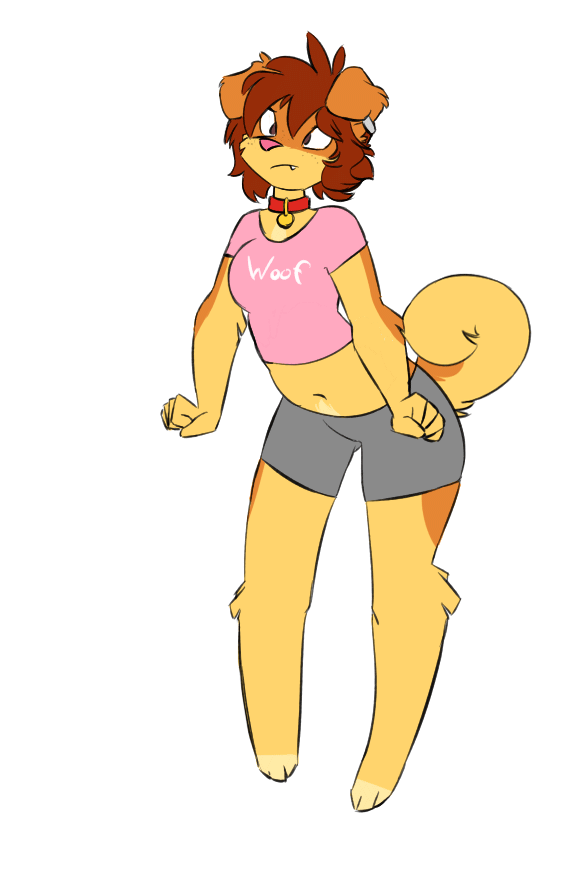 ciderward:Drew @fizzy-dog ‘s OC Sugar because she’s cute.  I haven’t animated