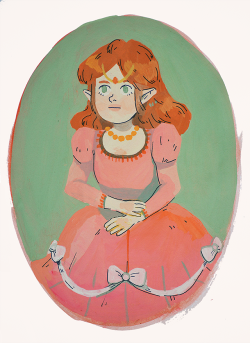 capn-maes-art:been doing a lot of painting recently… here’s one of classic princess zelda