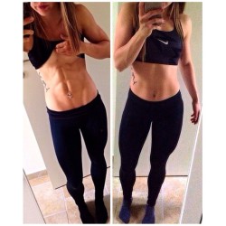 fitgymbabe:  Instagram: crossvig Great Pic! - Check out more of her pics: crossvig on Fit Gym BabeInstagram Caption: shredded vs former?!😳🙈 jeg indrømmer ærligt; jeg savner mine packs! MEN… jeg elsker, at have fundet balance❤️🙏Follow