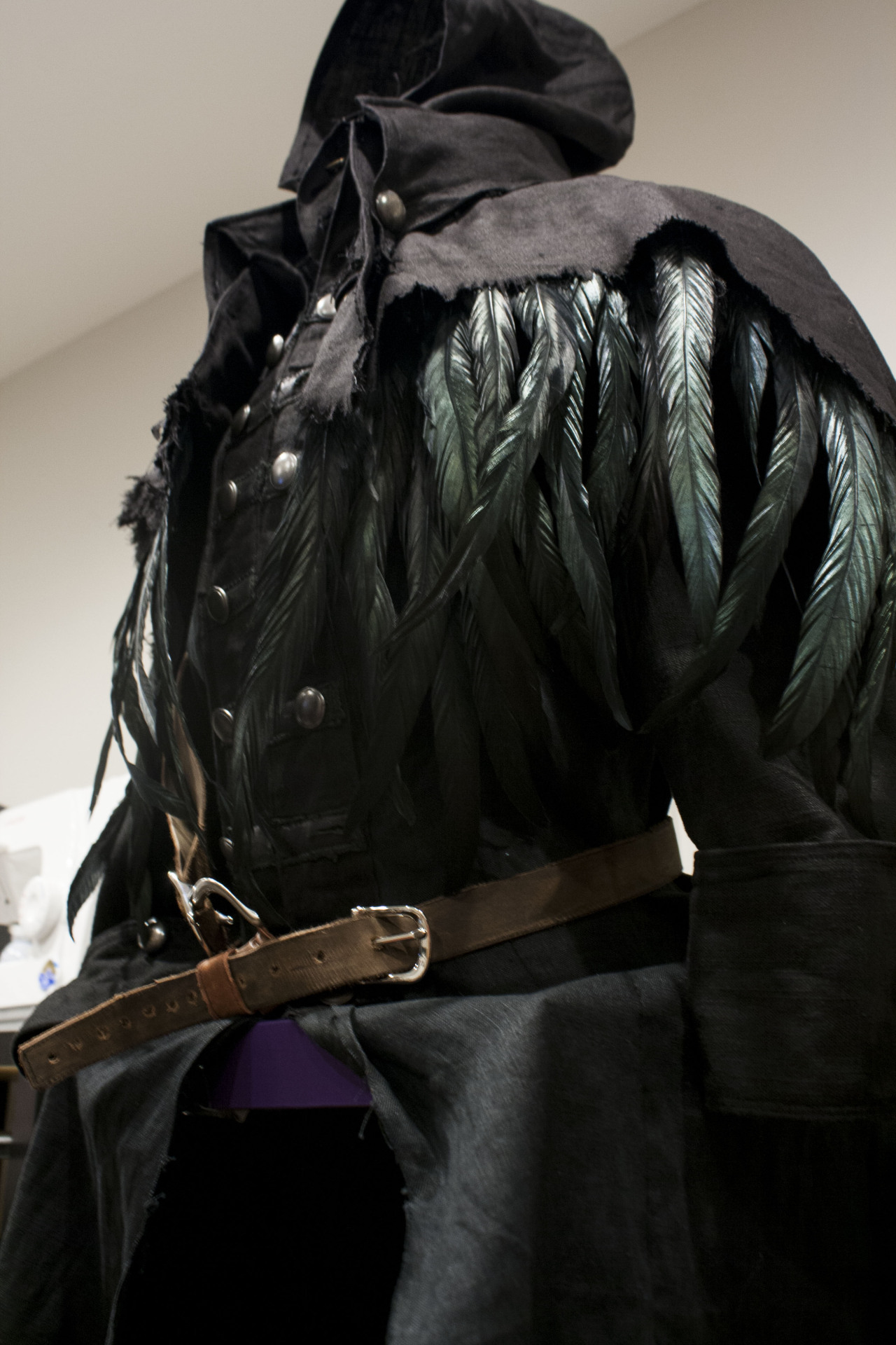 boydra:  Eileen the Crow (Bloodborne) cosplay progress. Linen, completely from scratch,