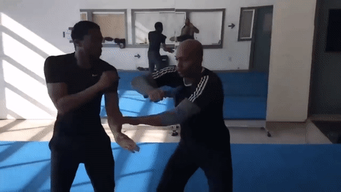 butts-and-uppercuts:  Chadwick Boseman doing Kali drills in preparation for his role