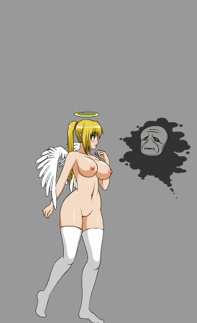 An oppai hentai angel with big tits getting adult photos