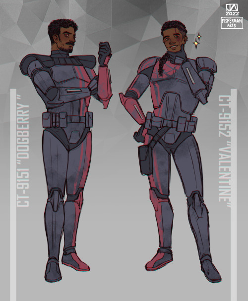 proper intro for the corrie twins, dogberry and valentine! aka the coruscant guard dropouts lmao. th