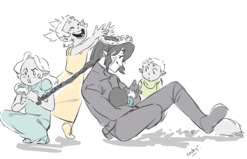 cockybusiness: Some vent-ish doodles feat. allurance their kids + Uncle Keith and baby lovechild Sve