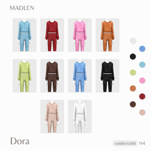 Madlen Dora OutfitNew outfit for our younger ones. Extra cozy!Unisex. Toddler-child.DOWNLOAD (Patreo