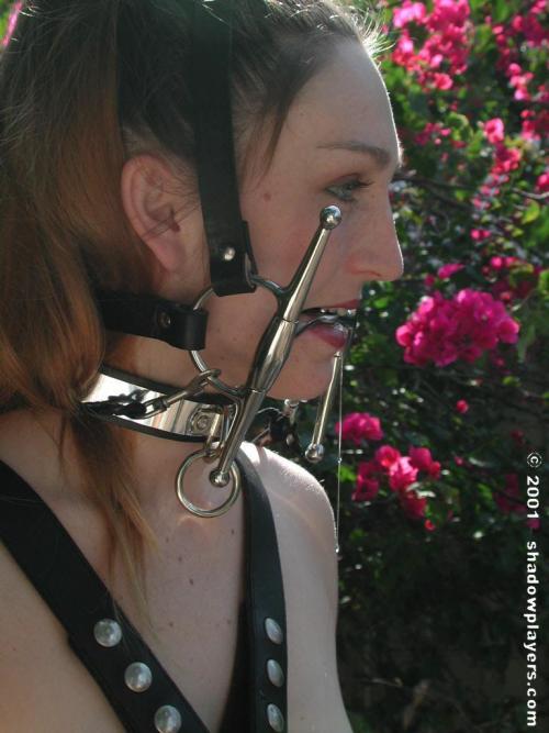 bondage-ponygirls-and-more: Theme for the Day: Drool (Ponygirl Simone).More atwww.shadowplaye