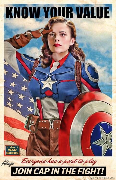 charlesrengel:Peggy “Captain America” Carter by Al Abbazia