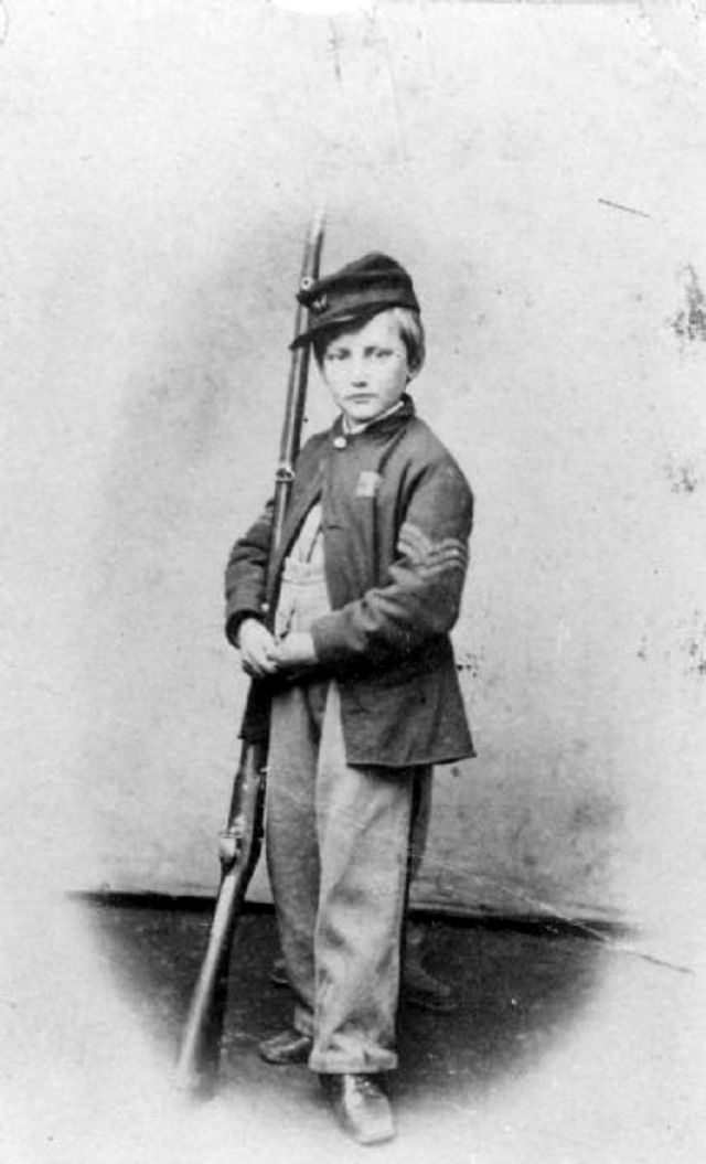 vintageeveryday:  Portraits of John Clem, who was 12 years old when he became a Civil