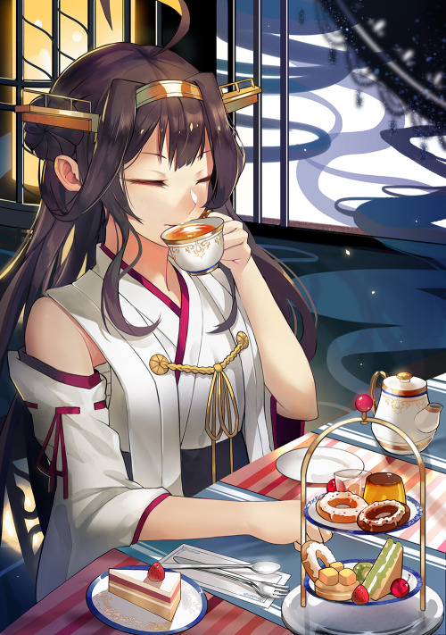 kancollegirls:  (´-ω-)つ旦 by artist 五月子 