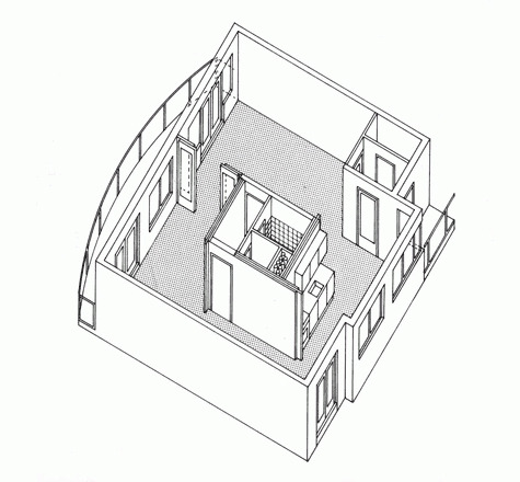 Dapperbuurt - Duinker, Van der Torre architecten. Amsterdam, Netherlands, 1989The nearly square floo