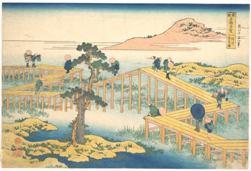 met-asian: 諸國名橋奇覧　三河の八ツ橋の古図|Ancient View of Yatsuhashi in Mikawa Province (Mikawa no Yatsuhashi no k