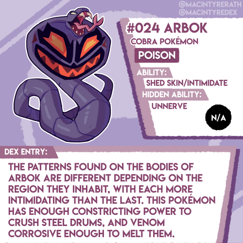 New Pokédex entry added!No.024 Arbok