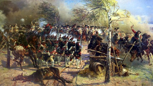 1757 08 25 Zorndorf - Granaderos rusos contra coraceros prusianos - Wojciech Kossakrepost better qua