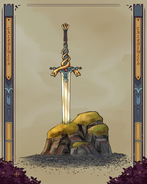 The sword of Arthur, Caledfwlch, (my interpretation from the Dream of Rhonabwy)