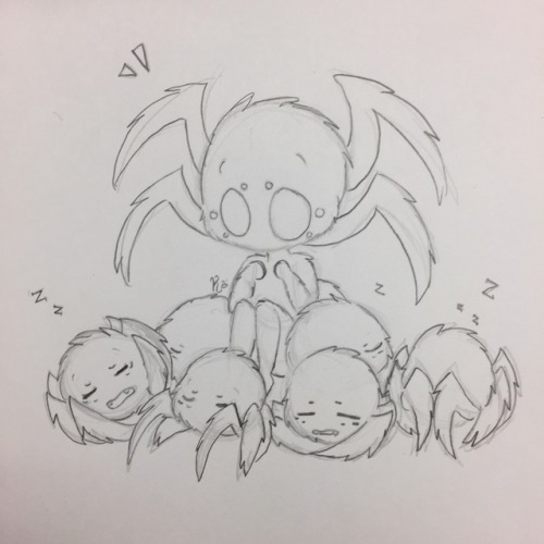 legandco:  Li'l sketch i started doing for don’t starve webber is the best spider ever