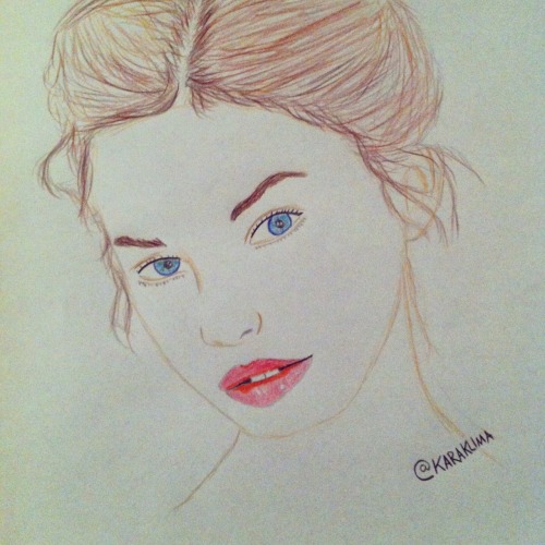 fuckyeahmodelsandshit: that’s the picture that i drew of barbara palvin. it’s up on my i