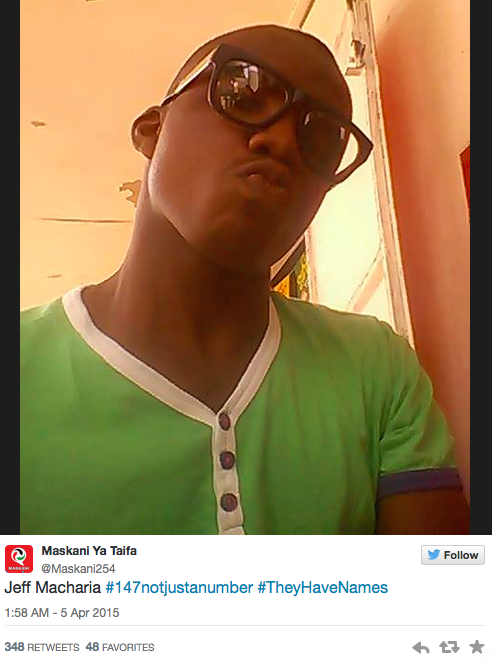 micdotcom:#147NotJustaNumber. We must not forget those lost in Kenya last week. On Monday, Kenyans took to Twitter  to remind the world that “147” isn’t just the number of bodies that  were strewn about Garissa University campus after four members
