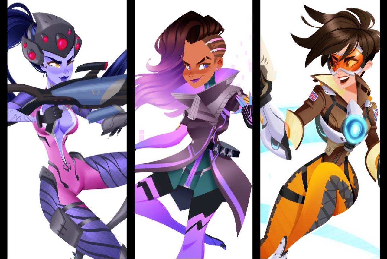 Here the three Overwatch gals that are part of my Ladies project! Gonna be drawing