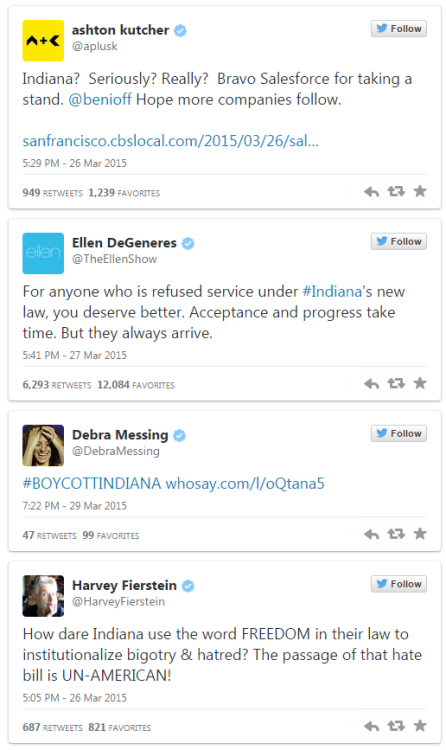 More tweets here: Ashton Kutcher, Miley Cyrus, Ellen DeGeneres and more celebs speak out agains