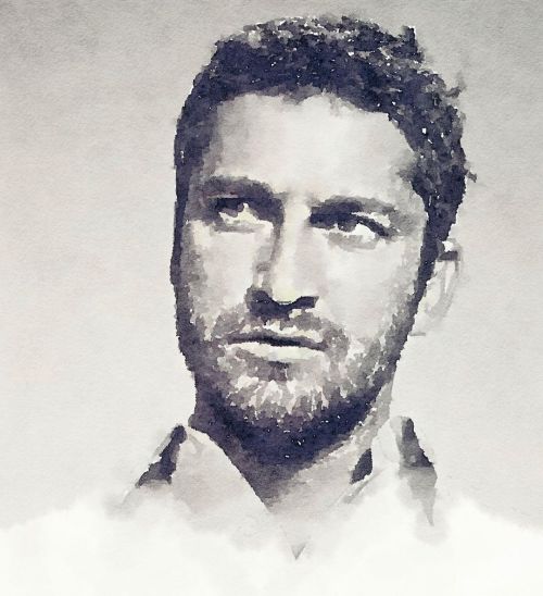 I absolutely love @gerardbutler ❤️ Do you like my watercolor painting of Gerry? ❤️❤️ If you like to 