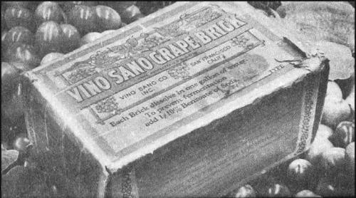 During The Prohibition Era, The Wine Industry Released Grape Bricks Which Was Concentrated Grape Juice