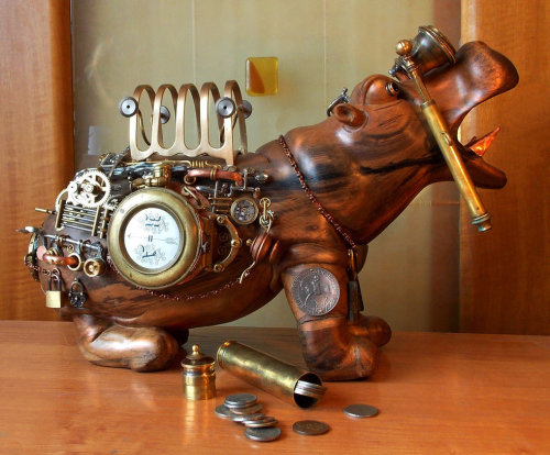 steampunktendencies:  Hippopotamus-safe ~ Aleksandr Mushkina & Alena Mushkina Facebook |  Google + | Twitter    Steampunk Tendencies Official Group   