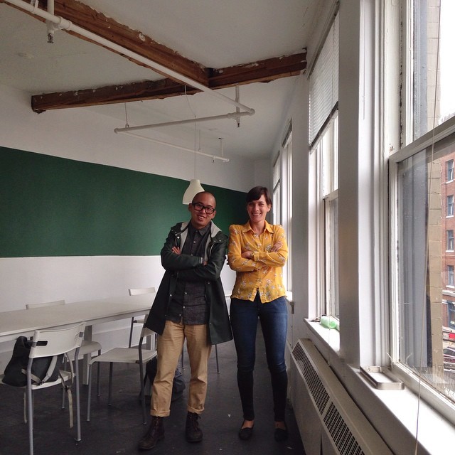 Two of my favourites. Congrats on the new digs, #HereThere! @overfriendlyconcierge @lizzypearl (at Here There HQ)