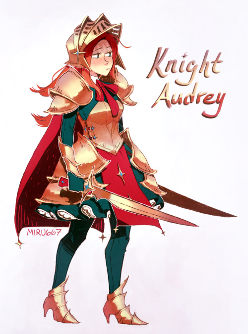 Audrey Grace as a knight!! Zomb au Audrey gets isekai’d into the underground Kingdom of Hell and tak