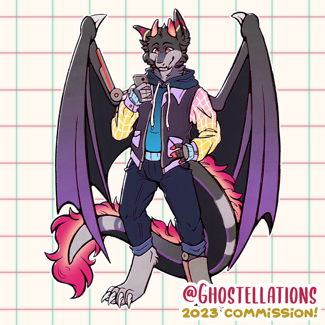 [2023-DEC] Commission for Draconium- colored character sketch [$30 USD]
————-　★　————-««
Artwork of a custom design I made for Draconium on Twitch! I like to think they came out really adorably and I’m excited to see how much my anatomy has been...