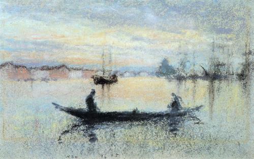 10  intrepid-android: James McNeill Whistler - Note in Flesh Colour: The Guidecca