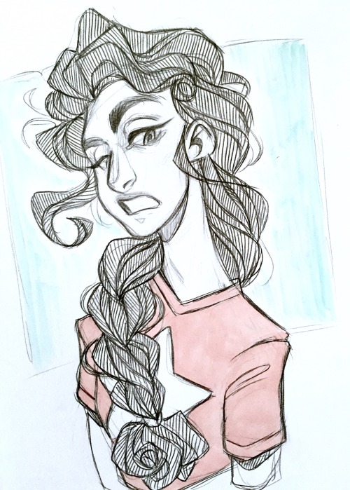 Is it possible to braid Stevonnie’s hair? Probably not Will I draw it anyway? Yes, yes I will