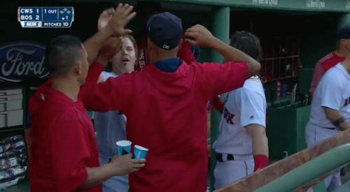 gfbaseball:Andrew Benintendi hits a 2-run home run - August 5, 2017