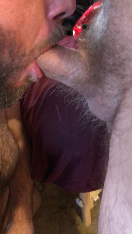 realmenfullbush:Bear Dads swapping blowjobs.There is nothing better than a fat hairy dick. The full 