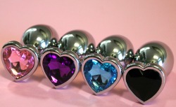 kittensplaypenshop:  Crystal Heart Plugs 