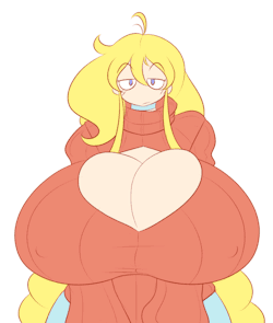theycallhimcake:  Sweater tech is advancing daily, as we now apparently have the cleavage window phenomenon.  Humph approves. 