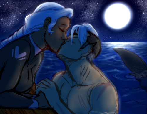 breezycheezyart: Mermay with mershark!Shiro! Allura’s found quite the catch! ;)Super messy ske