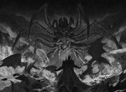 xeravia:Morgoth rescued by his Balrogs from